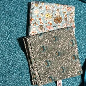 2 liberty of london scarves i think poly.  Not silk